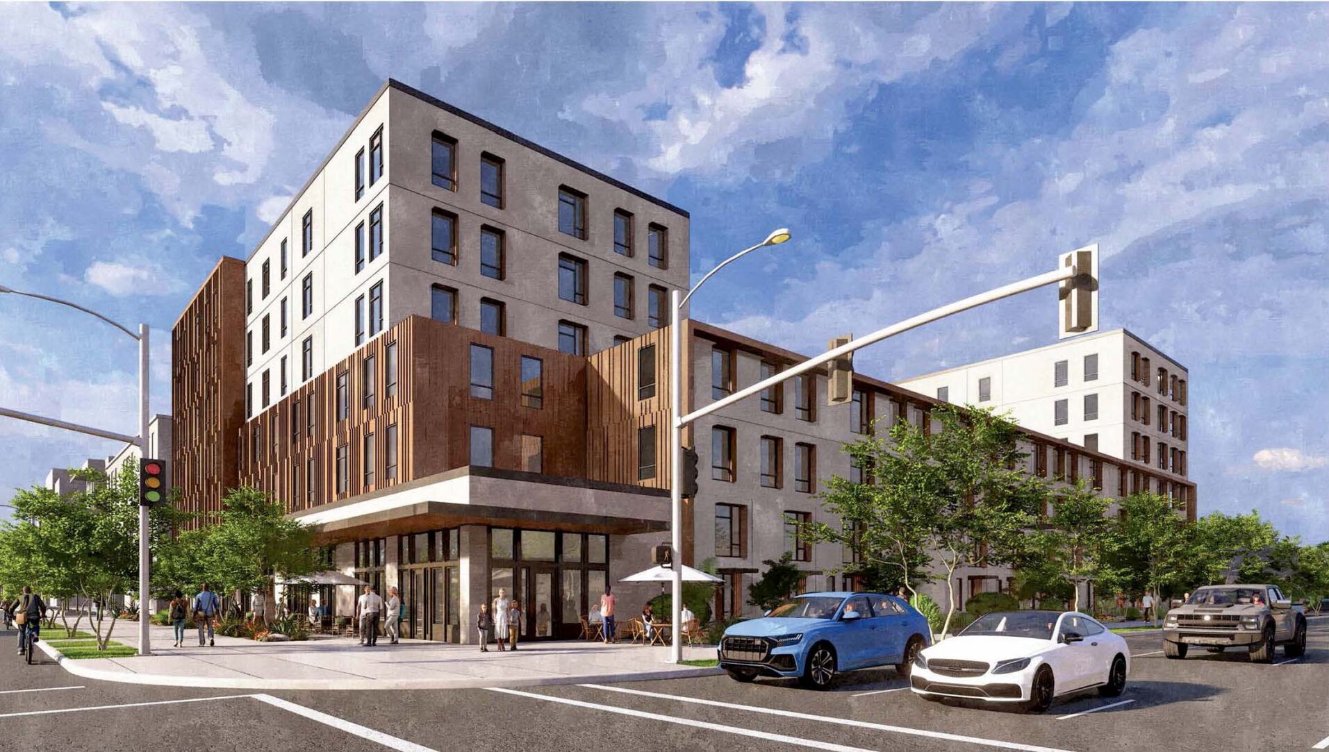 Mixed use housing rendering